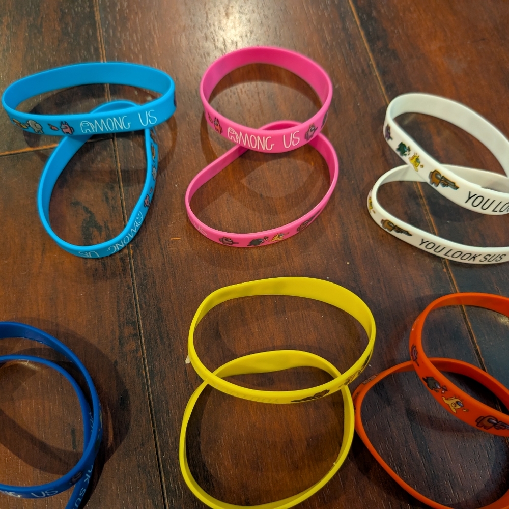 Among Us Kids Silicone Wristbands Set You Get All